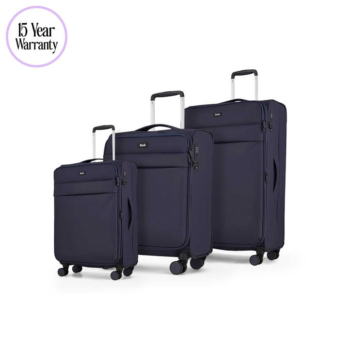 Rock Unisex Blue Harper Suitcase Navy Cabin