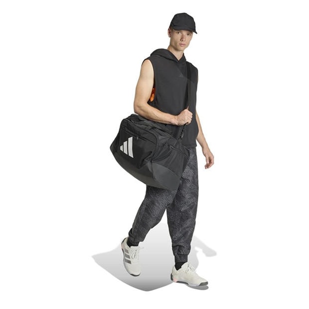 Black/White - adidas - Essentials Medium Duffle Bag Adults