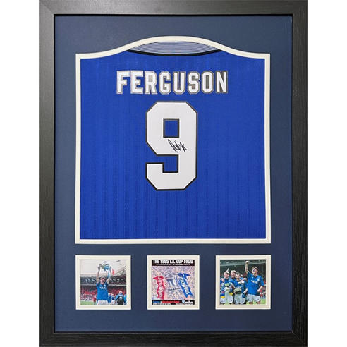 Everton FC - Duncan Ferguson signed Everton shirt