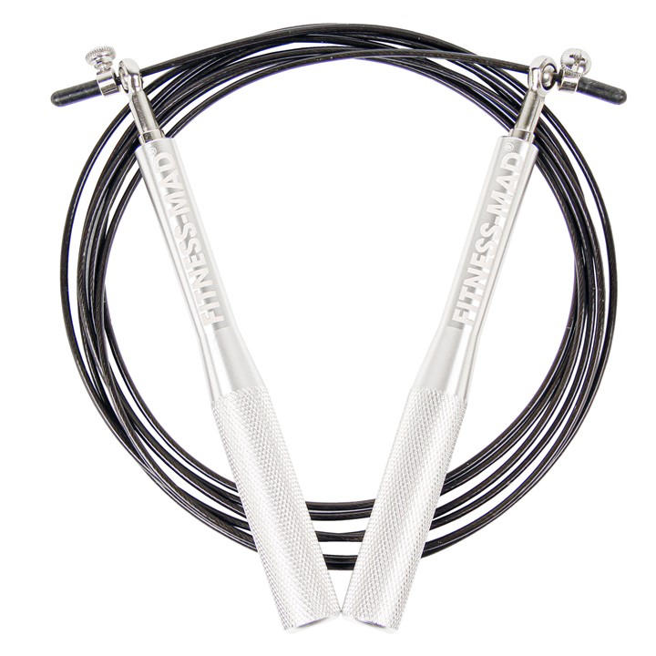 Fitness-Mad Unisex Silver Ultra Speed Rope