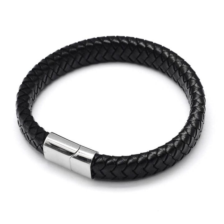 Aye Do Gifts Men's Black Luxury Leather Bracelet 6318-Np-Mluxb, Sports Direct