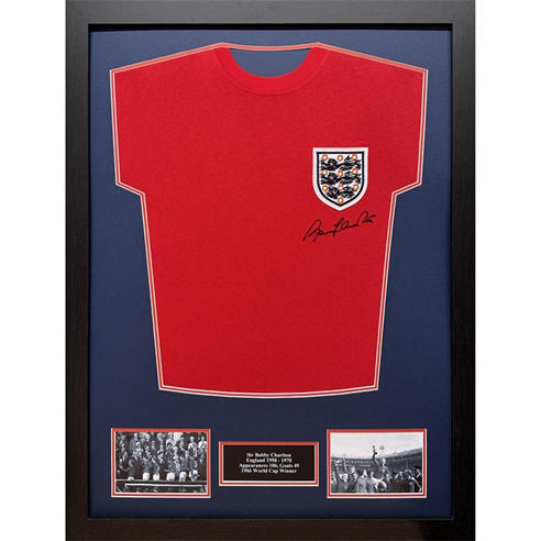 AllStarSignings Ltd - Sir Bobby Charlton signed England shirt