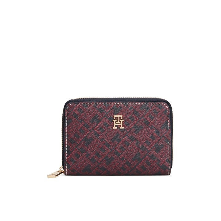 Tommy Hilfiger Women's Blue Mono Zip Around Purse, Sports Direct