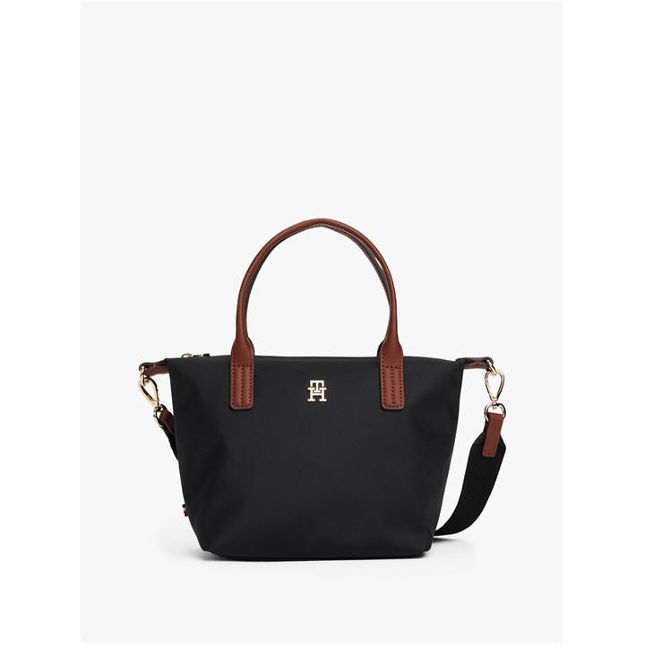 Tommy Hilfiger Women's Black Popette Mini Tote Bags, Sports Direct
