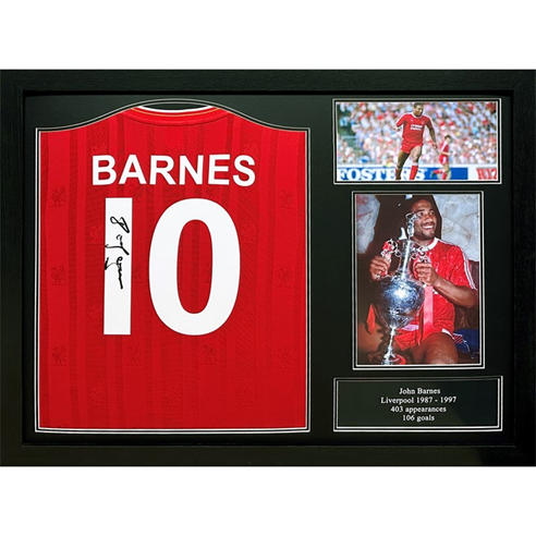AllStarSignings Ltd - John Barnes signed Liverpool home shirt