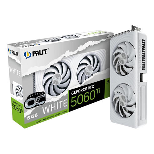 PALIT - NVIDIA GeForce RTX 5060 Ti White OC 8GB Blackwell Graphics Card