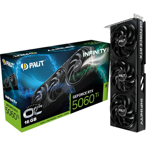 PALIT - NVIDIA GeForce RTX 5060 Ti Infinity 3 OC 16GB GDDR7 PCI-Express Graphics Card