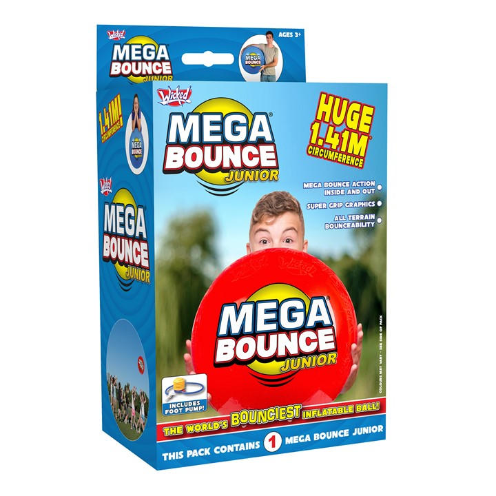 Wicked  Kids Red Kids Mega Bounce  Inflatable Ball, Sports Direct