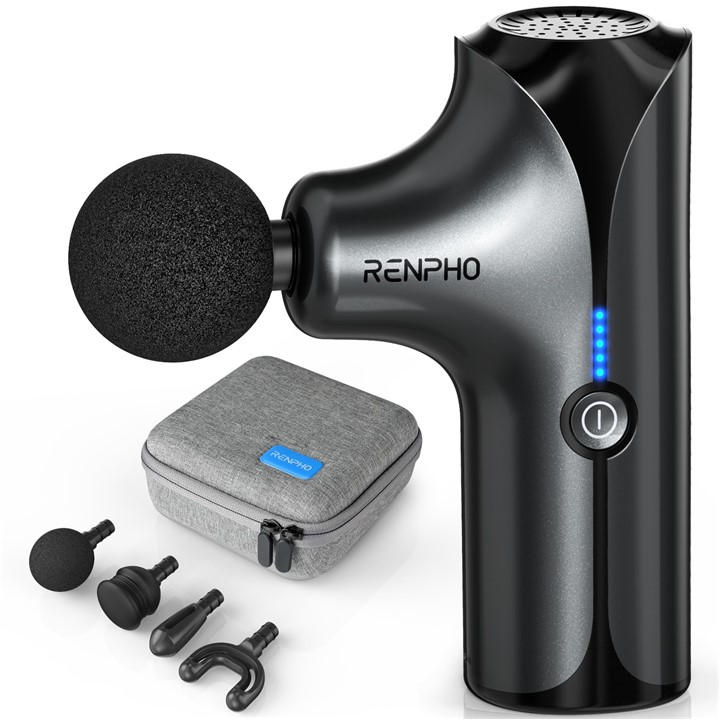 Renpho  Black Mini Massage Gun, Sports Direct