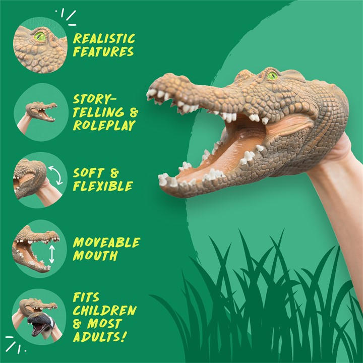 Wild Thingz  Kids  Hand Puppet - Crocodile, Sports Direct