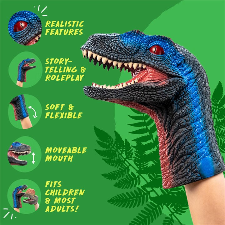 Wild Thingz  Kids  Hand Puppet - Velociraptor, Sports Direct