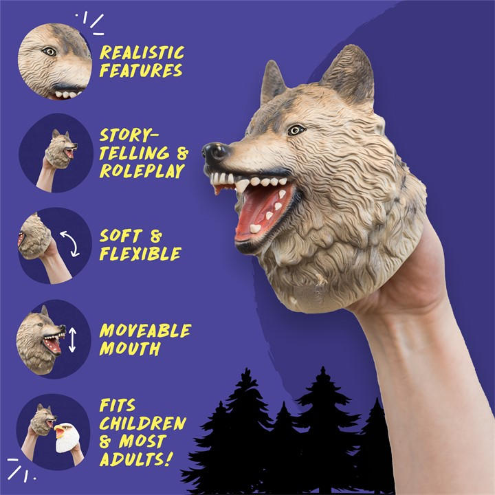 Wild Thingz  Kids  Hand Puppet - Wolf, Sports Direct