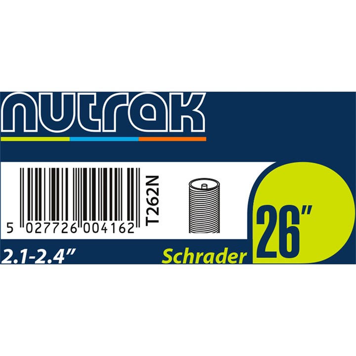 Sports Direct Nutrak 26 x 2.1-2.4 Schrader Valve Inner Tube - Multi | Massive selection of Sports + Interest FREE credit.