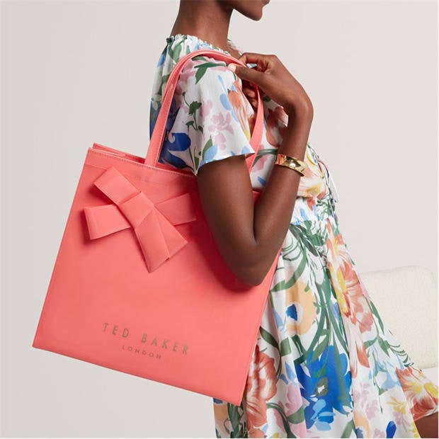 Coral - Ted Baker - Ted Baker Knot Bow Large Icon Tote Bag