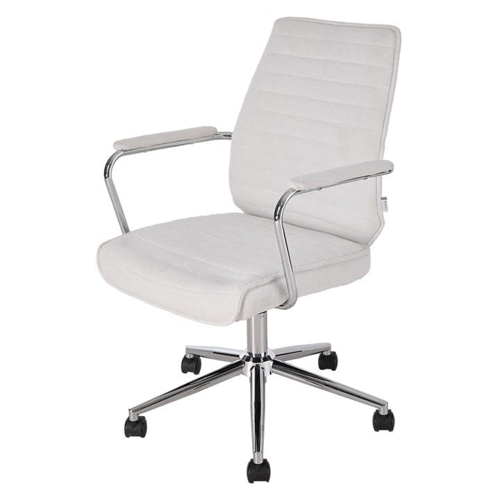 Kabinet Uk  White Swivel Height-Adjustable Office Chair, Sports Direct