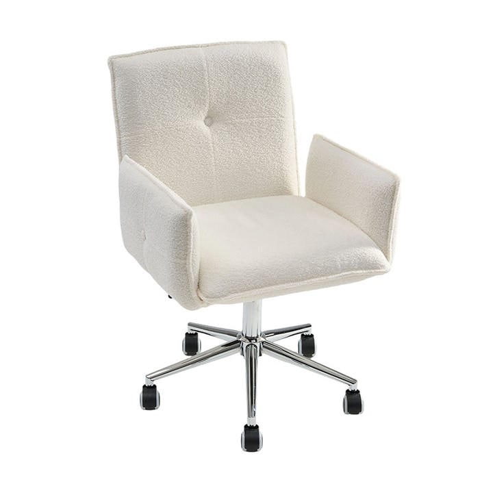 Kabinet Uk  White Swivel & Height Adjustable Office Chair, Sports Direct
