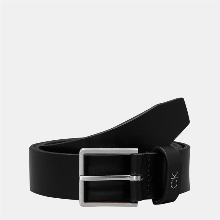 Calvin Klein Men's Black Ck 3 Leather Belt in Size 3XL, Sports Direct