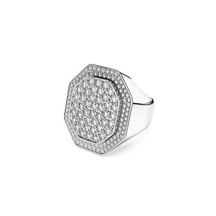 Swarovski Women's Silver Dextera Signet Ring, Sports Direct