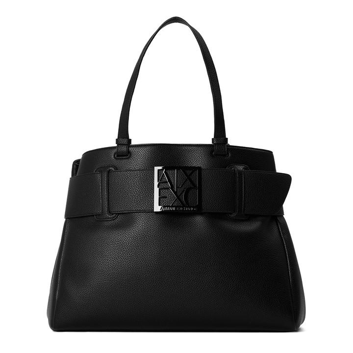 Armani Exchange Women's Susie Faux Leather Tote Bag Black - Image 3