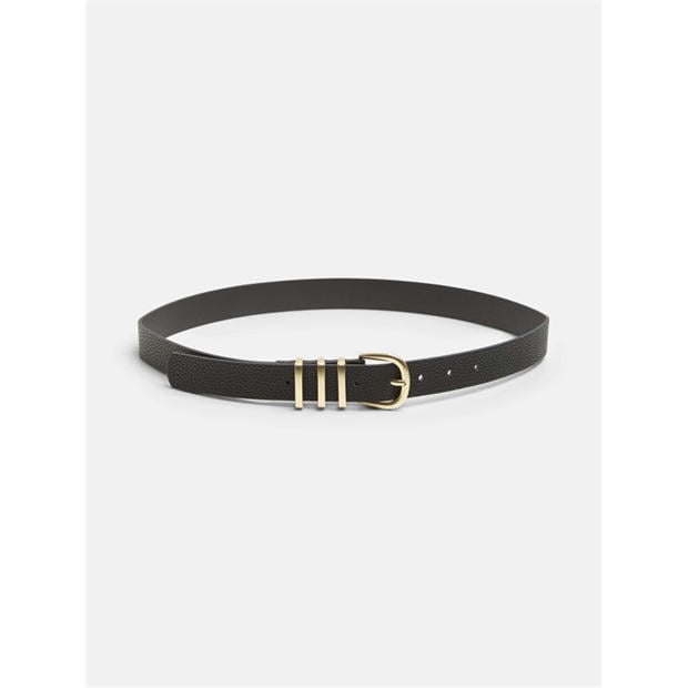 Black/Gold - Pieces - Pieces Lea PU Belt Ld63