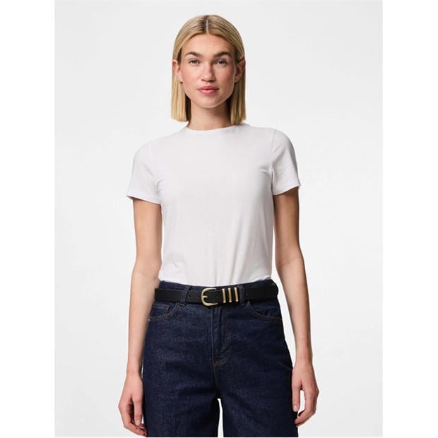 Black/Gold - Pieces - Pieces Lea PU Belt Ld63