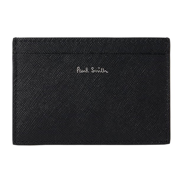 Črna - Paul Smith - Men's Leather Printed Card Holder