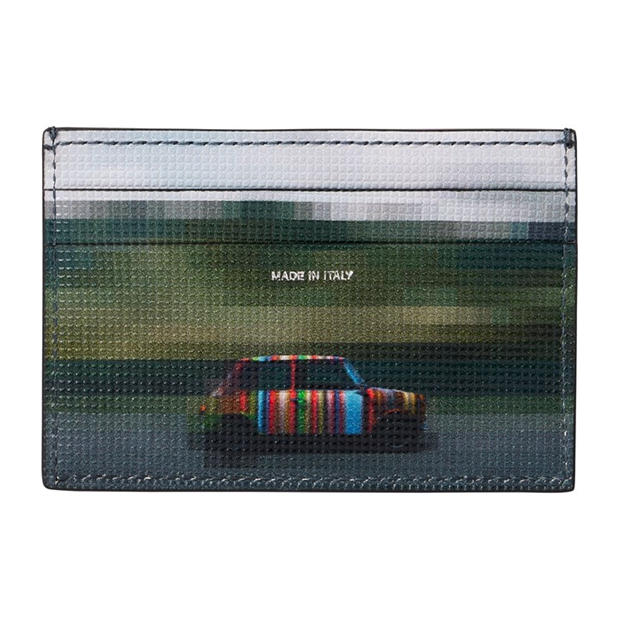 Črna - Paul Smith - Men's Leather Printed Card Holder