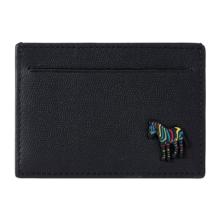 Paul Smith Men's Black Leather Zebra Card Holder, Sports Direct