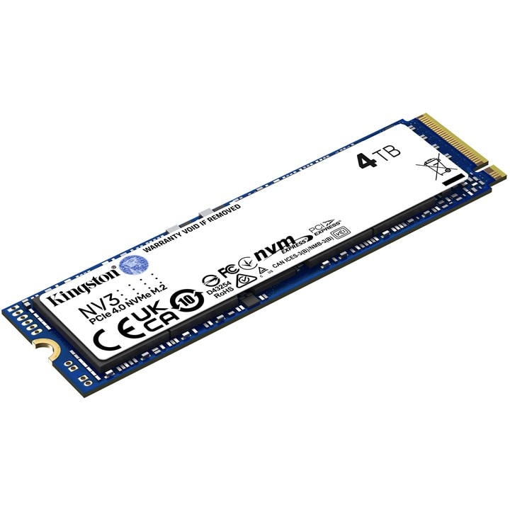Kingston Technology  Black 4Tb Ssd - 4000G Nv3 M.2 2280 Nvme, Sports Direct