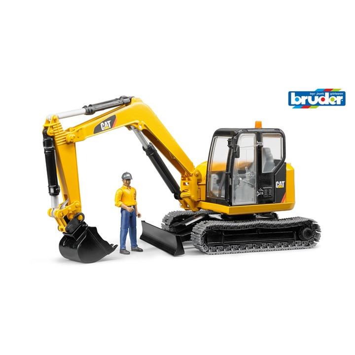Bruder  Kids  1:16 Cat Mini Excavator With Worker ¿ Track in Size 01:16, Sports Direct