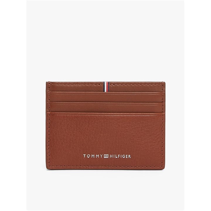 Tommy Hilfiger Men's Brown Corp Leather Card Holder, Sports Direct