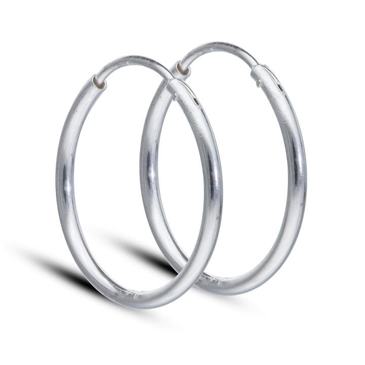 Be You  Silver Sterling 20Mm Hoop Earrings, Sports Direct