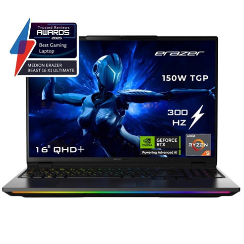Medion - Medion Erazer Beast 16 X1 (X10) Ultimate RTX 5080 16 Inch Laptop - AMD Ryzen 9 9955HX 32GB 1TB SSD