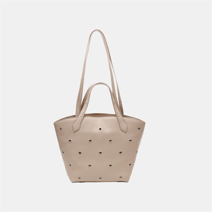 Firetrap Women's Black Eyelet Faux Leather Magnetic Tote Bag, Sports Direct