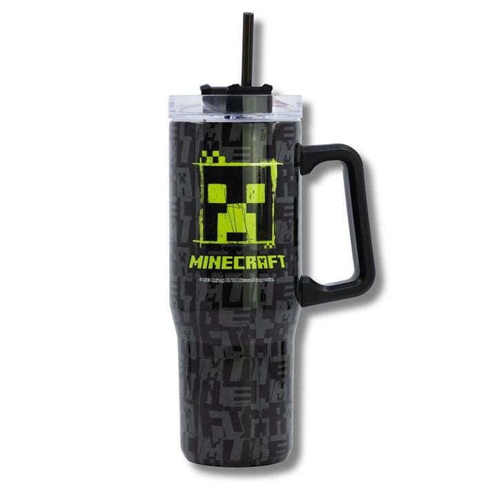 Minecraft Unisex Black Insulated Rambler Mug 940 Ml Size 75643
