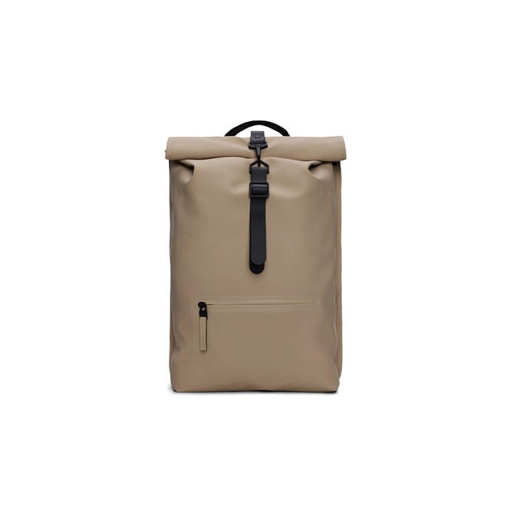Rains  Beige Rolltop Rucksack, Sports Direct