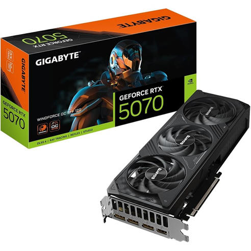 Gigabyte Technology - GIGABYTE RTX 5070 12GB WINDFORCE OC Graphics Card