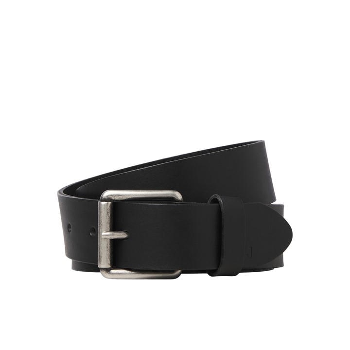 Jack And Jones Men's Black Leather Belt in Size XL, Sports Direct