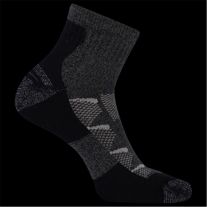 Merrell Men's Grey Hiking Quarter Walking Socks in Size 4 -8, Sports Direct
