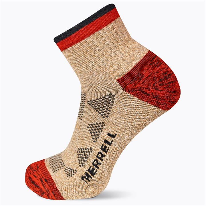 Merrell Men's Red Hiking Quarter Walking Sock in Size 7 - 11, Sports Direct
