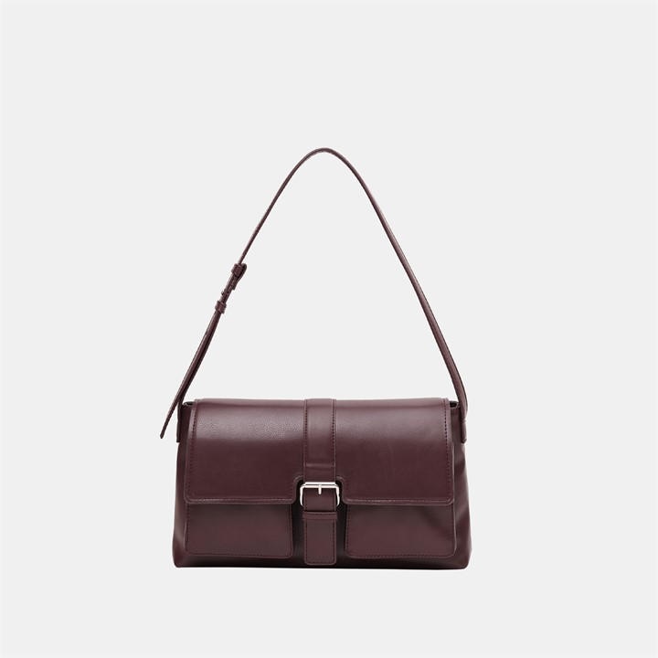 Firetrap Women's Brown Pu Buckle Loop Shoulder Bag, Sports Direct