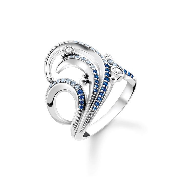 Thomas Sabo Women's Blue Stack Rings in Size 60, Sports Direct