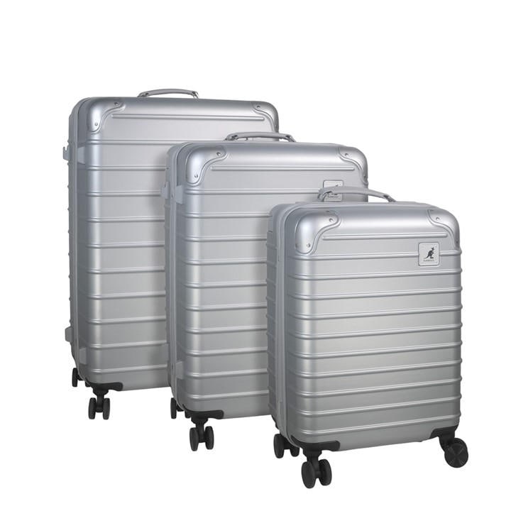 Kangol  Silver  Hard Suitcase in Size 22in/56cm, Sports Direct