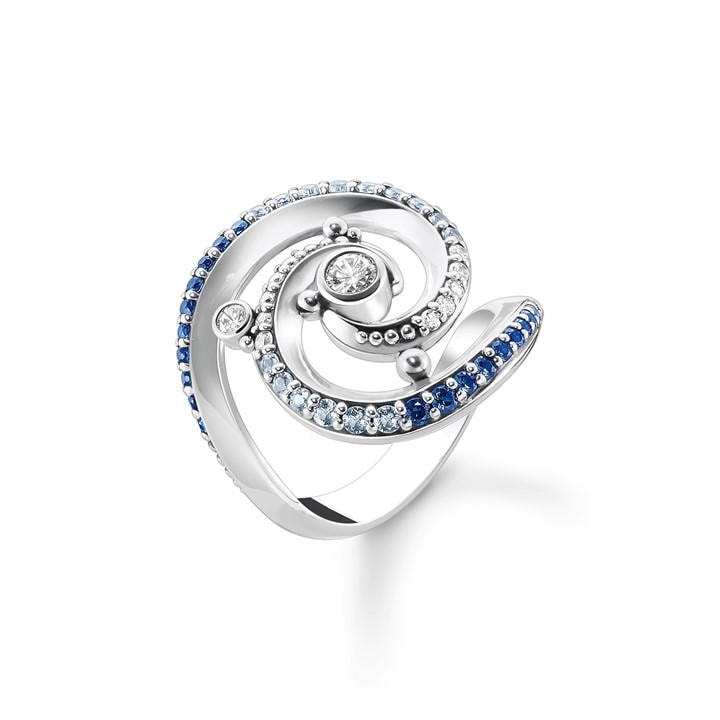 Thomas Sabo Women's Silver Wave Ring, Sports Direct