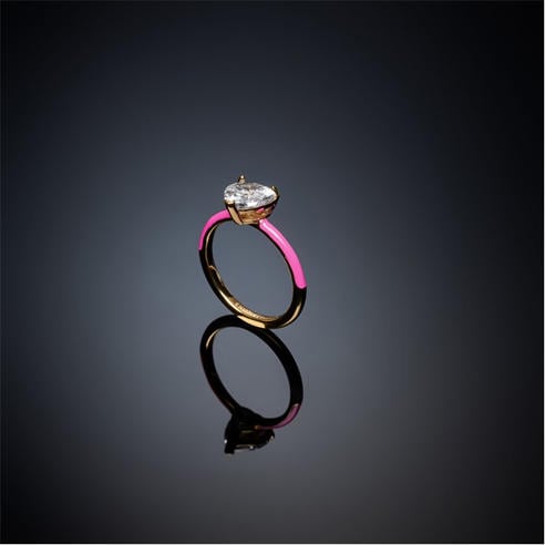 Chiara Ferragni - Women's Love Silver-Tone Eye Logo Band Ring