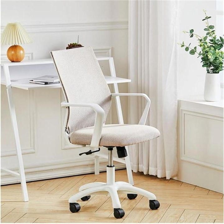 Kabinet Uk  Khaki,White Curved Back Swivel Office Chair in Size M, Sports Direct