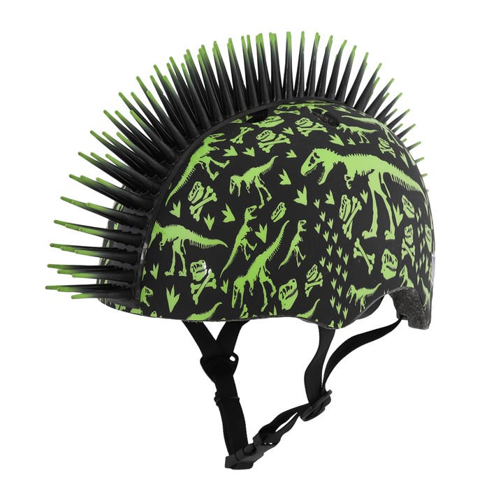 Raskullz  Kids Black T-Rex Bonez Mohawk Fit System  Helmet, Sports Direct