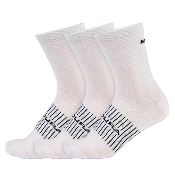 Endura  White Cool Race 3Pk 00 in Size 7 - 11, Sports Direct