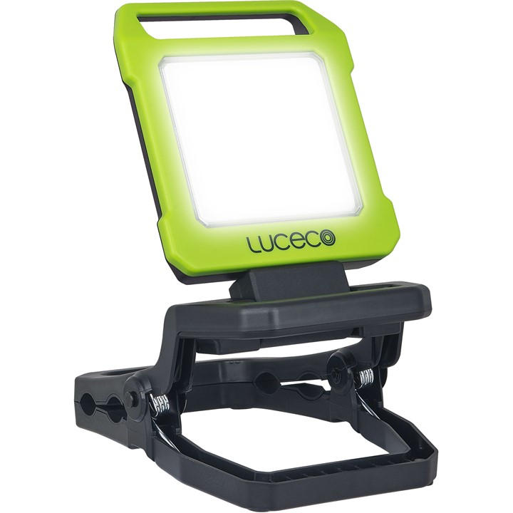 Luceco  Green Folding Clamp Worklight Usb Rechargeable, Sports Direct