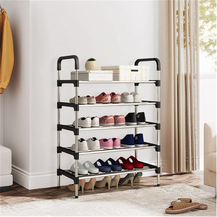 Kabinet Uk  Black 5-Tier Stackable Shoe Rack in Size L, Sports Direct